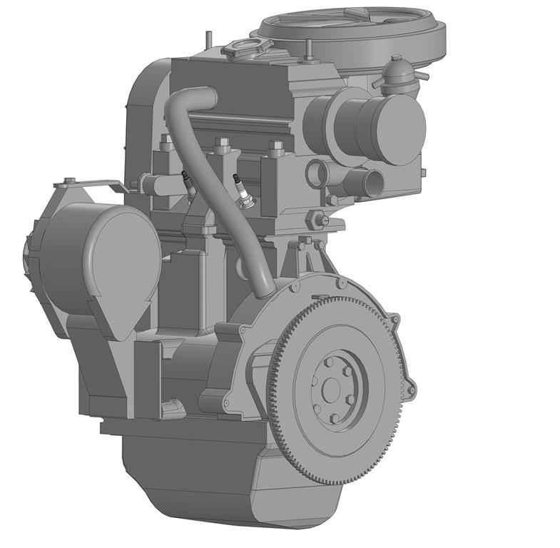 3D модель 3D Модель двигателя ока (ваз 11113) в натуральную величину