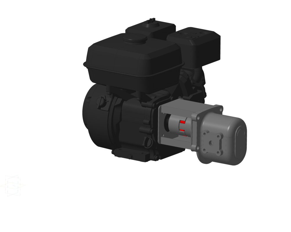 3D модель ДВС GX160+НШ