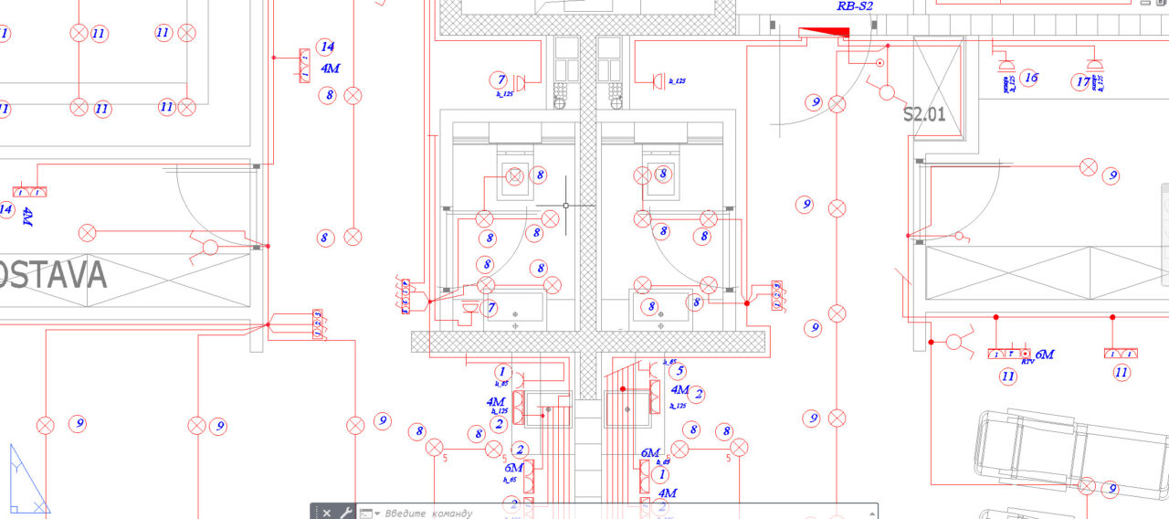 Чертеж Проект электрика 5 этажного дома