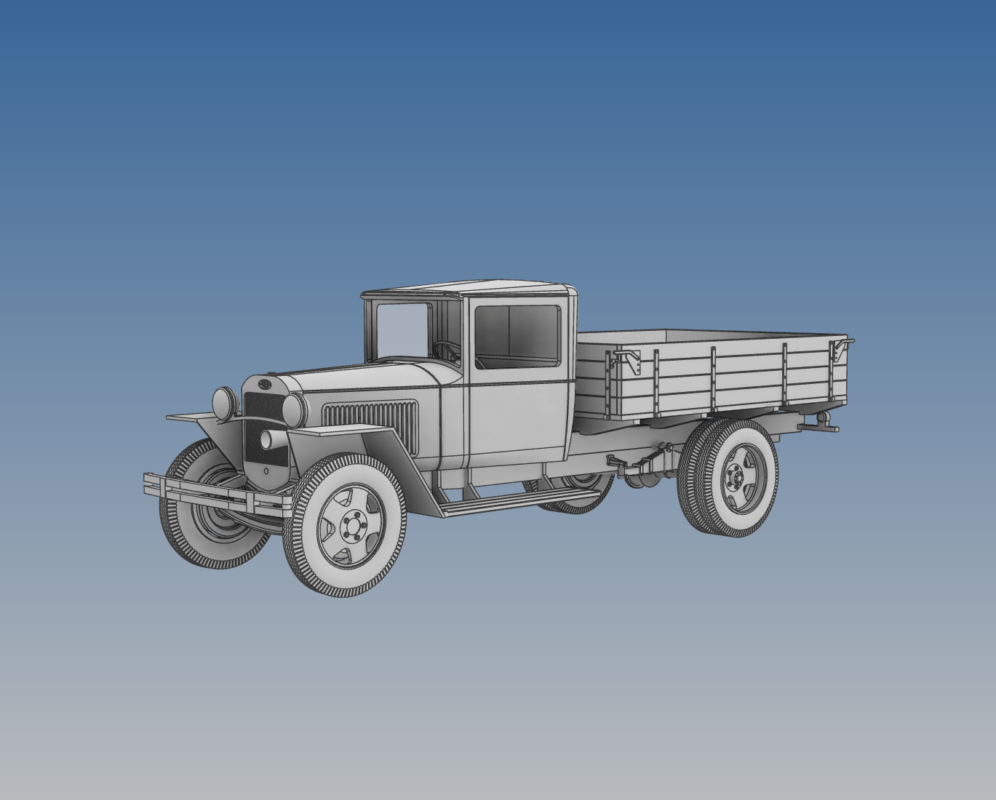 3D модель 3д модель ГАЗ-АА