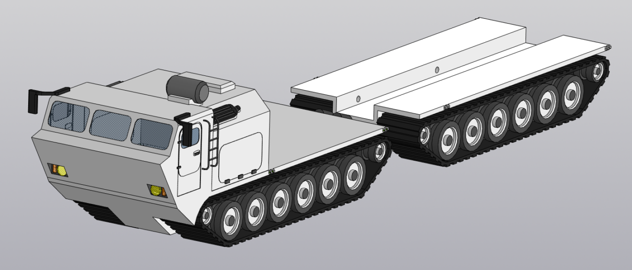 3D модель Вездеход ДТ-30 "Витязь"