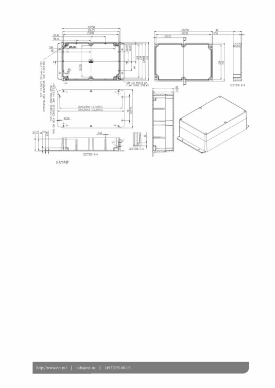 3D модель Влагозащищенные алюминиевые корпуса с фланцами Gainta серии G1xxMF