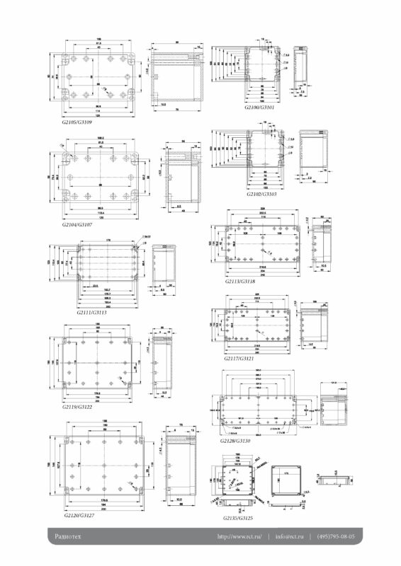 3D модель Влагозащищенные пластиковые корпуса Gainta G21xx, G31xx