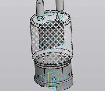 3D модель Модель габаритная электронной лампы ГУ 81 (ГУ 81М)