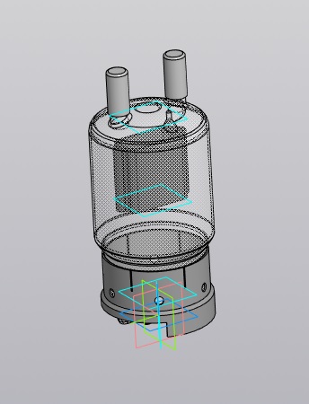 3D модель Модель габаритная электронной лампы ГУ 81 (ГУ 81М)