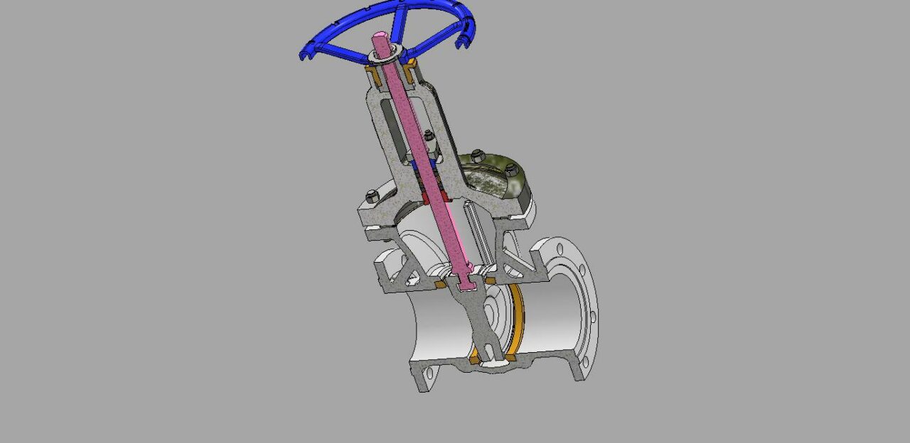 3D модель Задвижка клиновая ДН150, ПН16