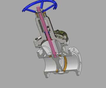 3D модель Задвижка клиновая ДН150, ПН16