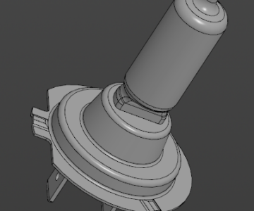 3D модель Лампа автомобильная H7 габаритная модель