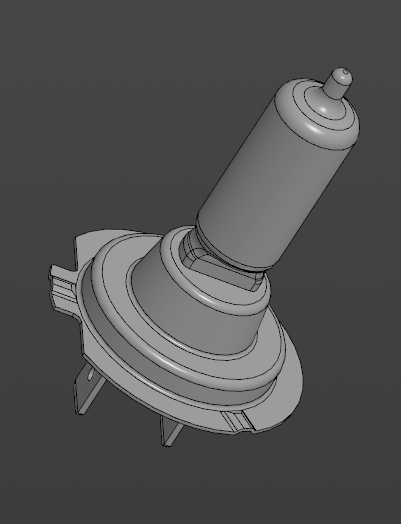 3D модель Лампа автомобильная H7 габаритная модель