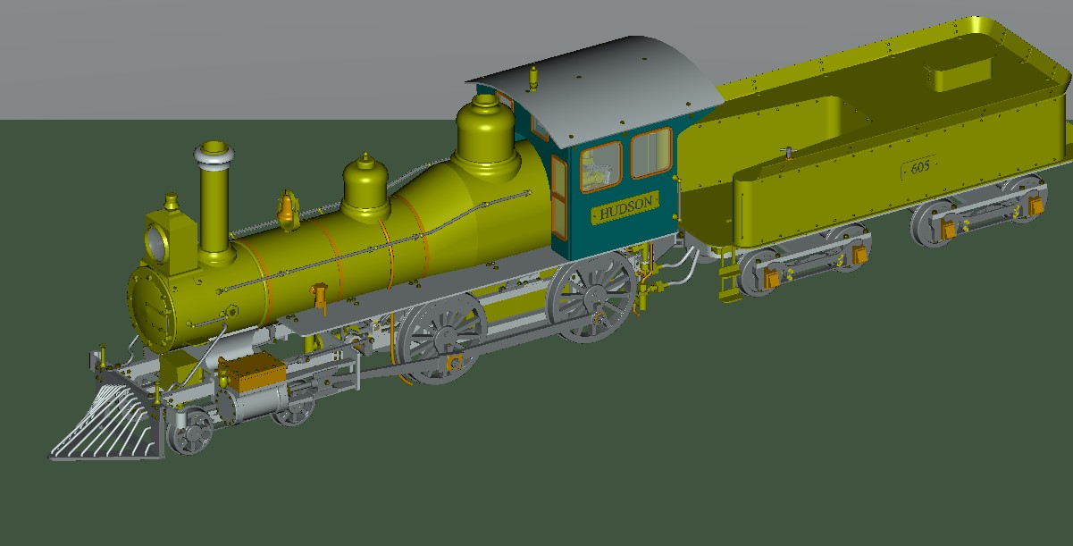 3D модель 3D-модель паровоза Hudson
