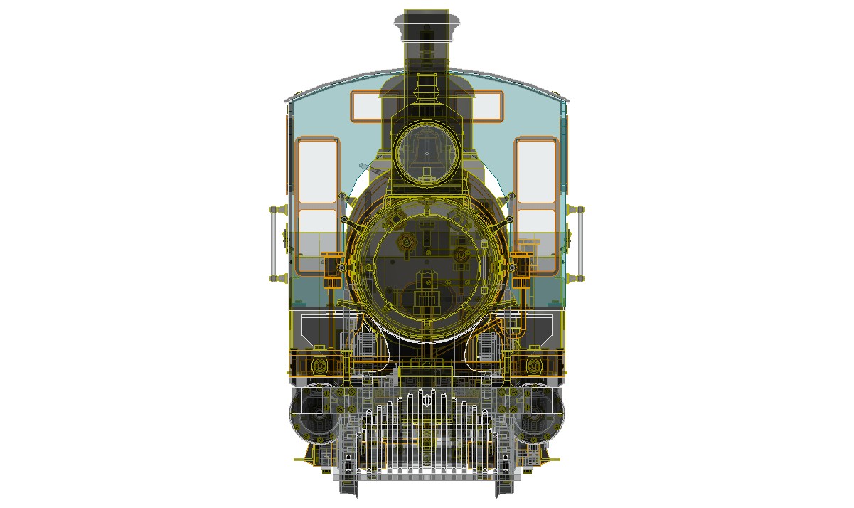3D модель 3D-модель паровоза Hudson