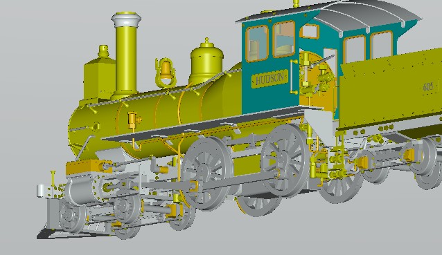 3D модель 3D-модель паровоза Hudson