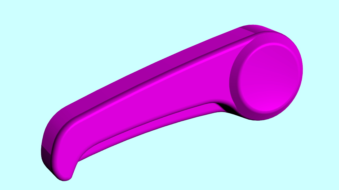 3D модель Ручка спинки кресла водителя (усиленная) для а/м Chrysler Sebring, Dodge Stratus, Volga Siber