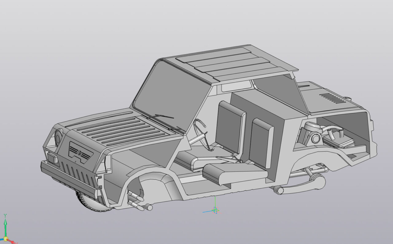 3D модель 3D Модель автомобиля СМЗ С-3Д