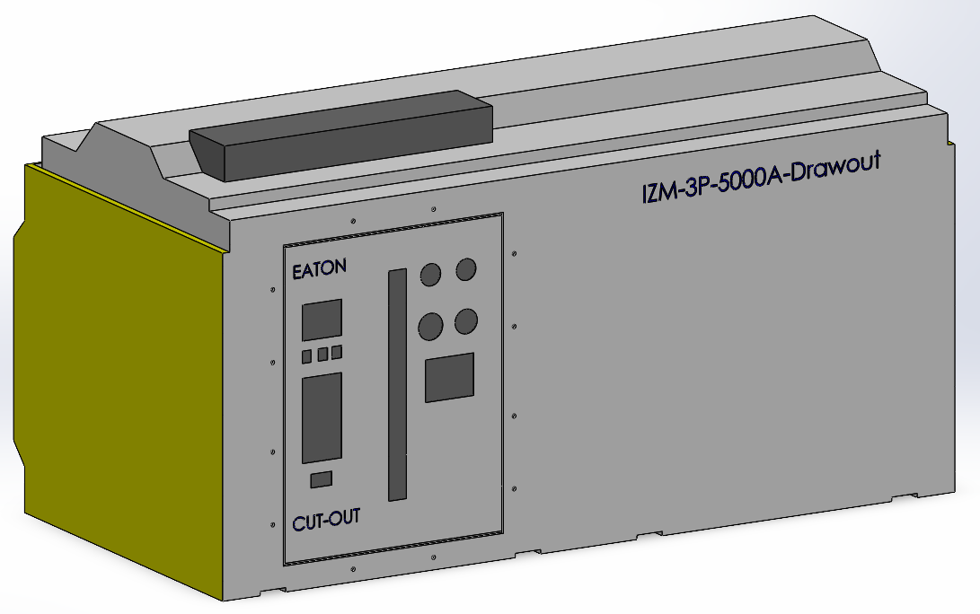 3D модель Трёхфазный автоматический воздушный выключатель EATON