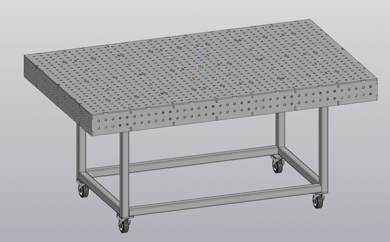3D модель 3D-модель сварочного стола 1250х2000