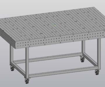 3D модель 3D-модель сварочного стола 1250х2000