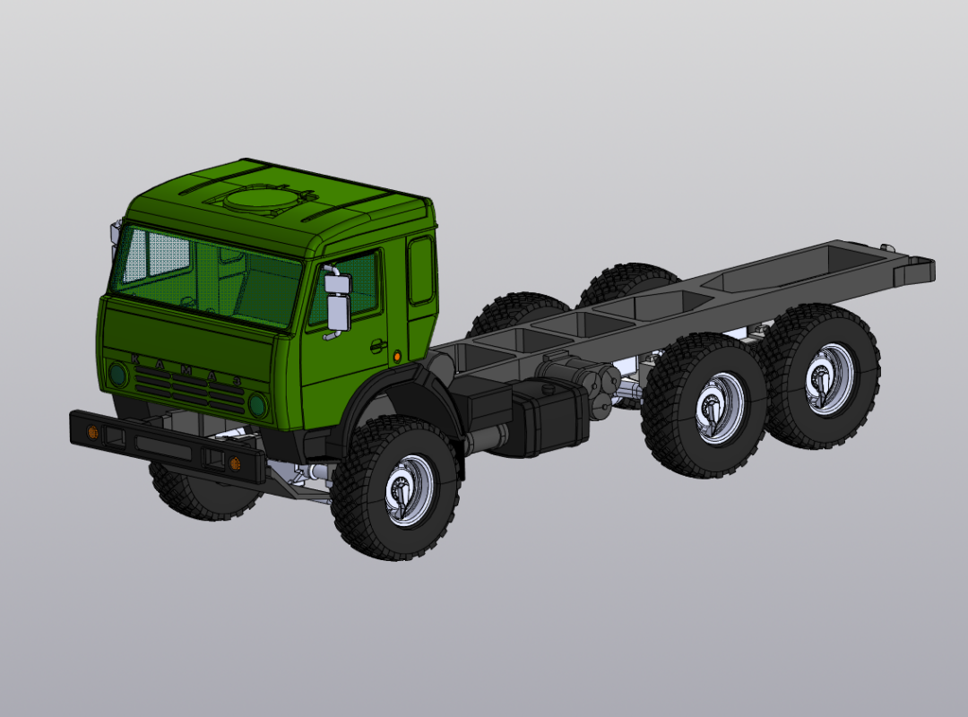3D модель 3D модель шасси Камаз-5350