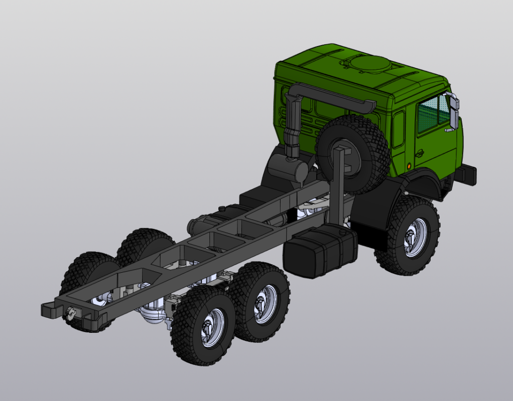 3D модель 3D модель шасси Камаз-5350