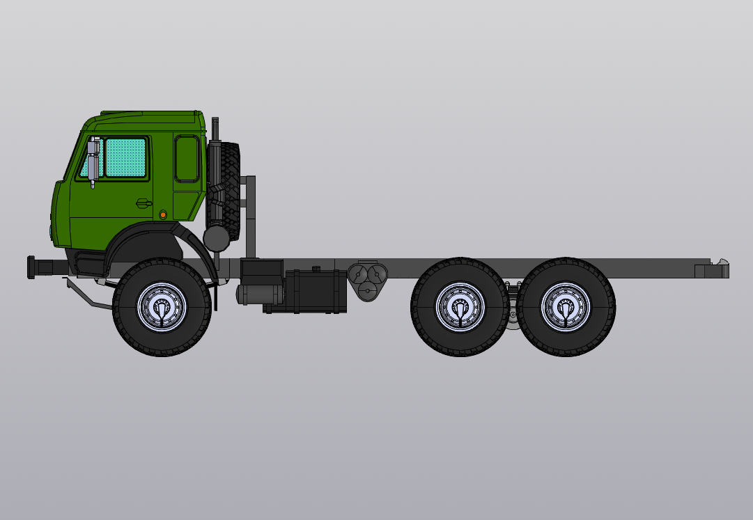 3D модель 3D модель шасси Камаз-5350