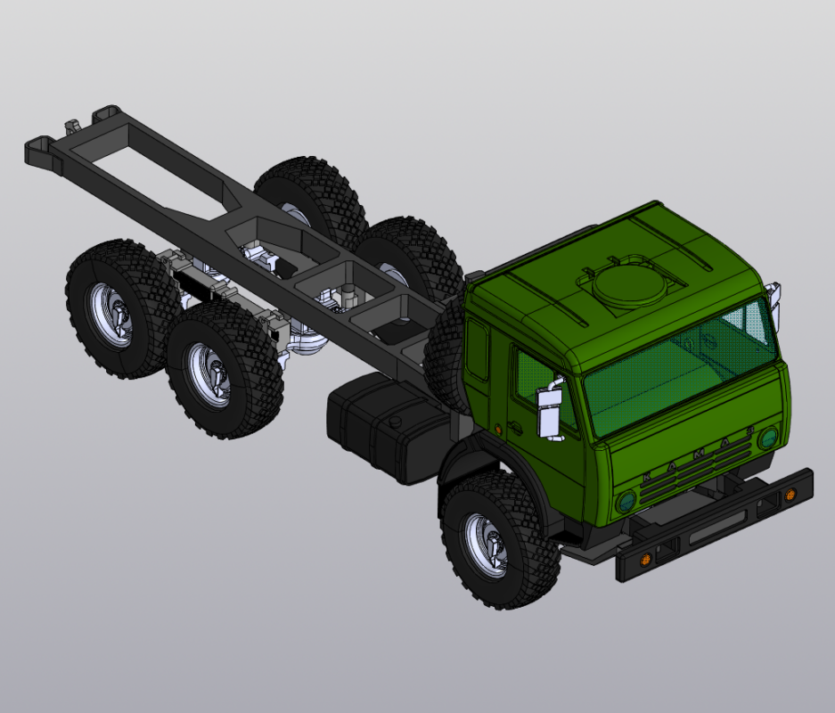 3D модель 3D модель шасси Камаз-5350
