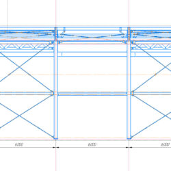 3D модель Каркас здания по серии Унимак 18х30 м