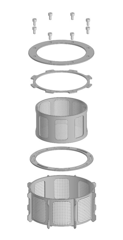 3D модель Катализаторная корзина