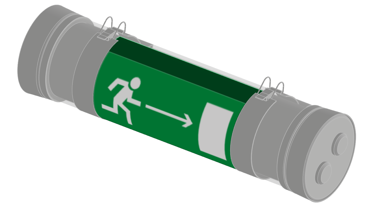 3D модель Автономный блок аварийного/эвакуационного освещения Кaufel 101_111_K_R_