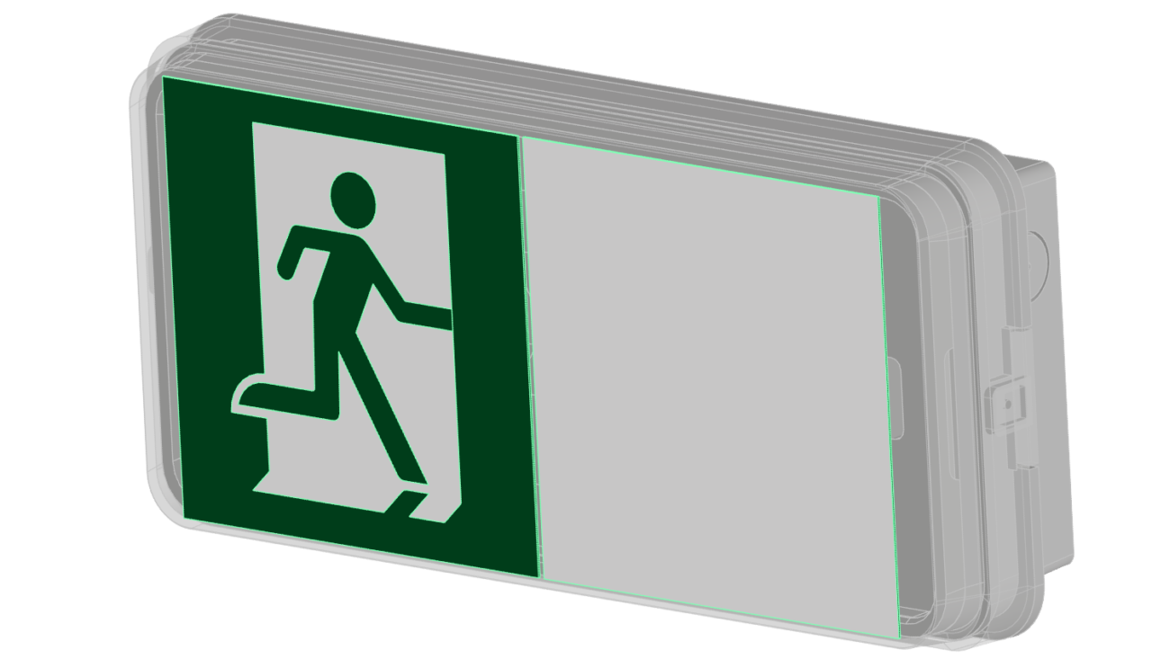 3D модель Автономный аварийный (эвакуационный) LED-светильник Kaufel 104111K R
