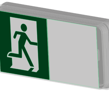 3D модель Автономный аварийный (эвакуационный) LED-светильник Kaufel 104111K R