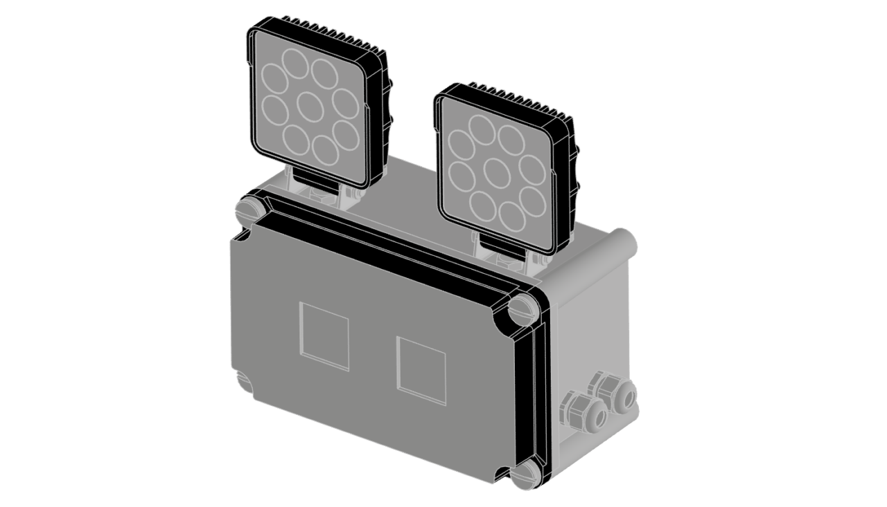 3D модель Аварийный/эвакуационный светодиодный светильник Kaufel 226 510