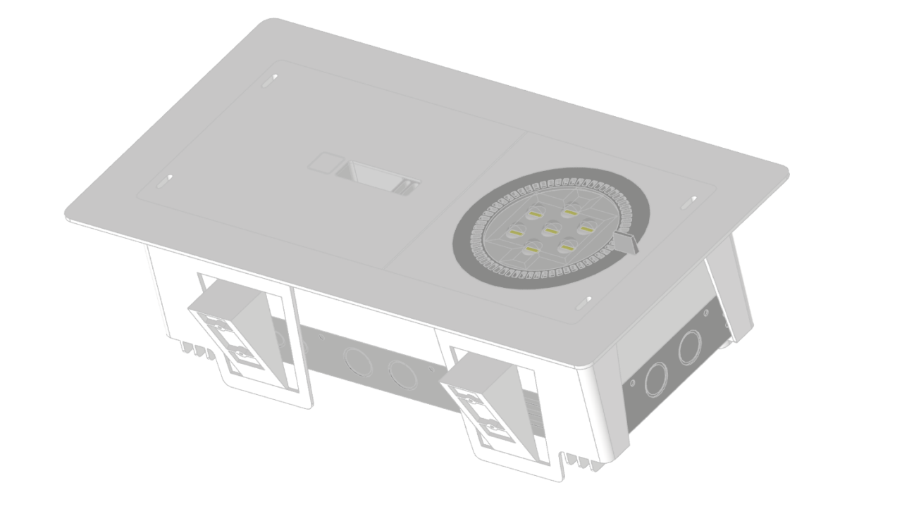 Чертеж Встроенный влагозащищённый аварийный LED‑светильник Kaufel 226 600