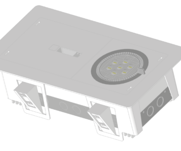 Чертеж Встроенный влагозащищённый аварийный LED‑светильник Kaufel 226 600