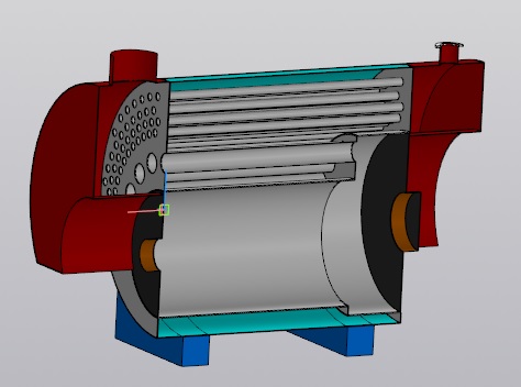 Чертеж Котёл паровой КВа 350 кВт