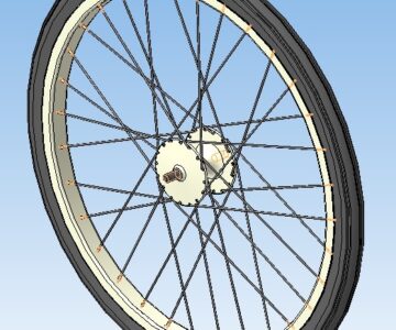 3D модель Переднее велосипедное колесо 20"