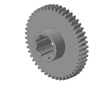 3D модель Шестерня для станка 16А20 z-48, d-147 мм d-42 мм