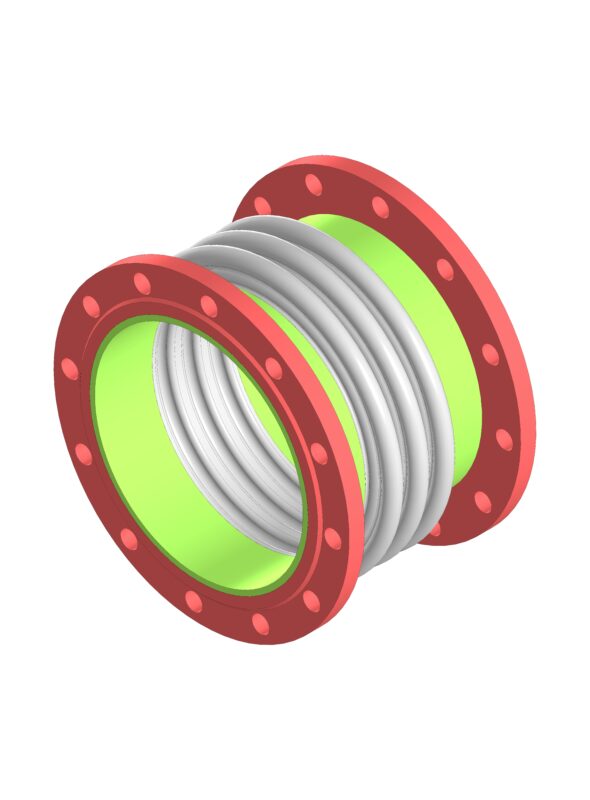 3D модель Компенсатор сильфонный осевой фланцевый ST-F 01 c внутренним экраном