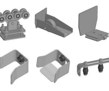 Чертеж Комплект фурнитуры для откатных ворот KIT3RUS