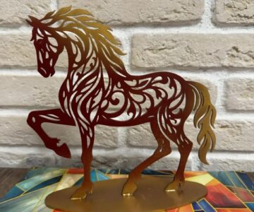 Чертеж Конь статуэтка (лазерный рез)