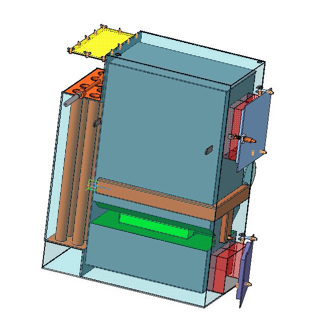 Чертеж Котел с нижней камерой горения (пиролизный)