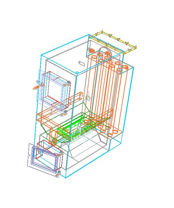 Чертеж Котел с нижней камерой горения (пиролизный)