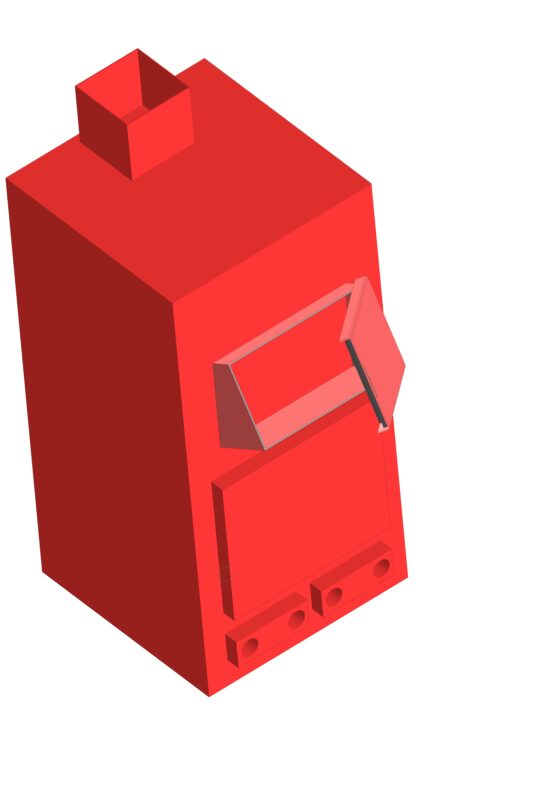 3D модель Дверца дополнительная твердотопливного котла "Попова"