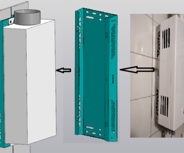 3D модель Кронштейн-переходник и водонагреватель EDISSON E 20 D Pro