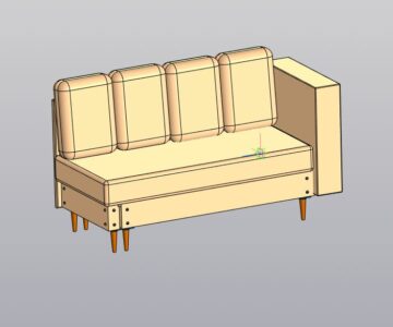 Чертеж Кушетка раскладная