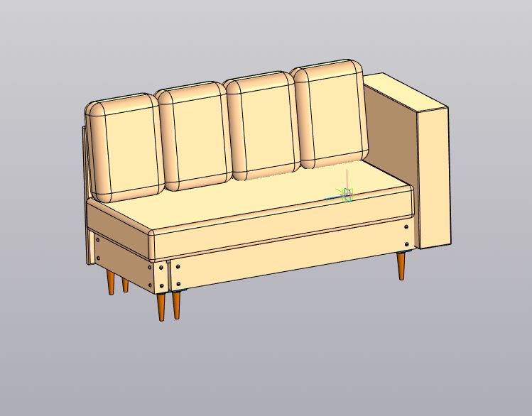 Чертеж Кушетка раскладная