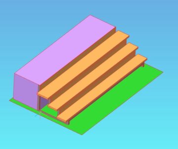 3D модель Лестница на дачу 3000х855х700 мм.