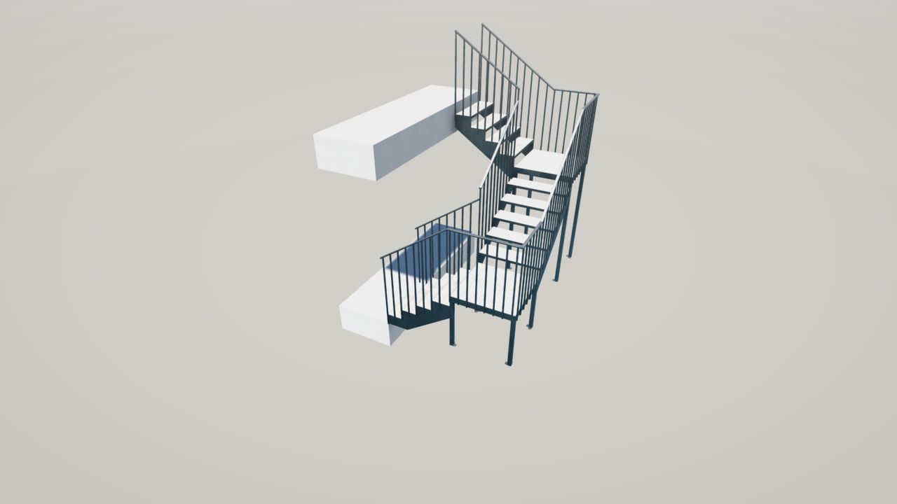3D модель Лестница 3380х2110х2980
