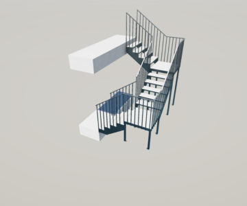 3D модель Лестница 3380х2110х2980