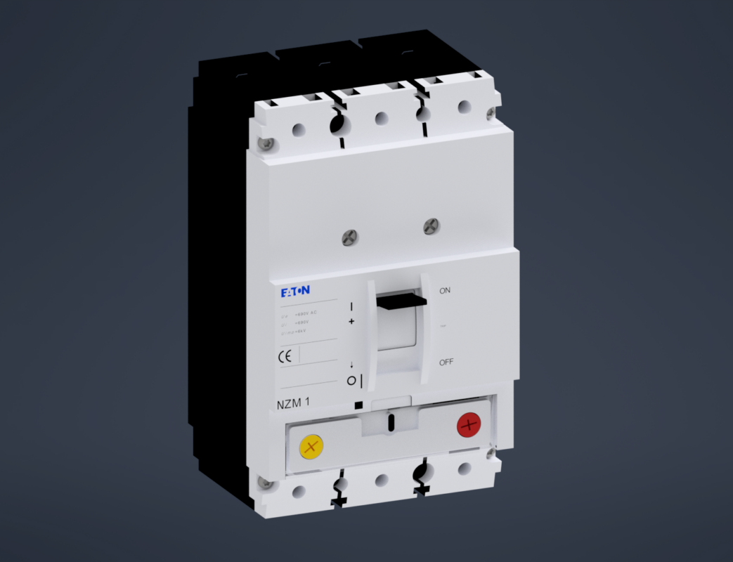 3D модель Автоматический выключатель Eaton серии NZM1