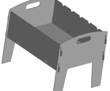 3D модель Мангал 374мм х 270мм х 290мм